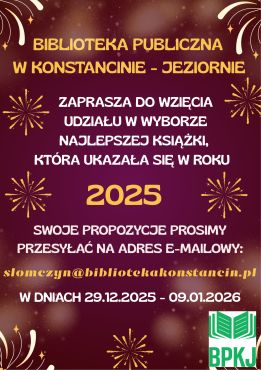 Wybieramy najlepszą książkę 2025 roku!