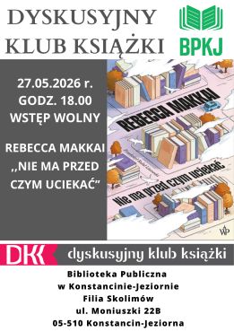 Dyskusyjny Klub Książki w filii w Skolimowie