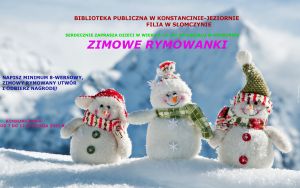 Konkurs ,,Zimowe rymowanki'' w filii w Słomczynie 07-17.01.2025 r.