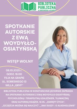 Spotkanie autorskie z Ewą Woydyłło-Osiatyńską