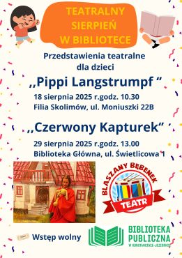 Teatralny sierpień w bibliotece- ,,Czerwony Kapturek''
