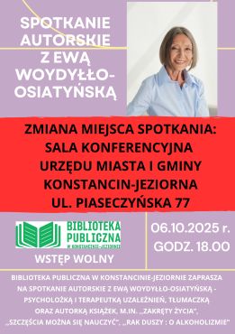 Spotkanie autorskie z Ewą Woydyłło-Osiatyńską