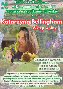 Spotkanie autorskie z Katarzyną Bellingham