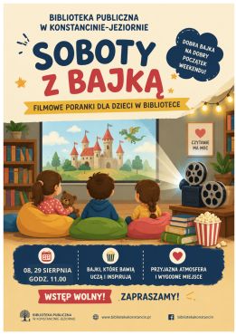 Seans filmowy dla dzieci z cyklu ,,Spotkanie z bajką'' w Bibliotece Głównej