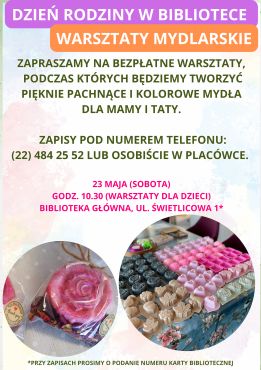 Warsztaty mydlarskie z okazji Dnia Mamy i Taty