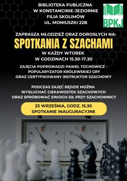 Spotkania z szachami - zajęcia cykliczne w filii w Skolimowie